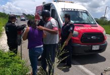 Se le traba el acelerador y derrapa con la motocicleta en Tizimín