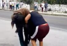Jóvenes de secundaria se agarran de las greñas en Kinchil