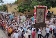 Acanceh vive el día del yucateco Guadalupano con fe y devoción