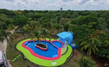 Piscinas del Parque Ecológico del Poniente abiertas durante las vacaciones de verano en Mérida.