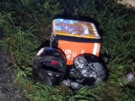 Pareja de repartidores lesionada tras accidente en la carretera Mérida-Progreso.